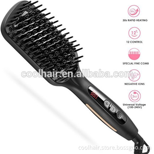 newest 2017 Negative-ion hair straightener brush